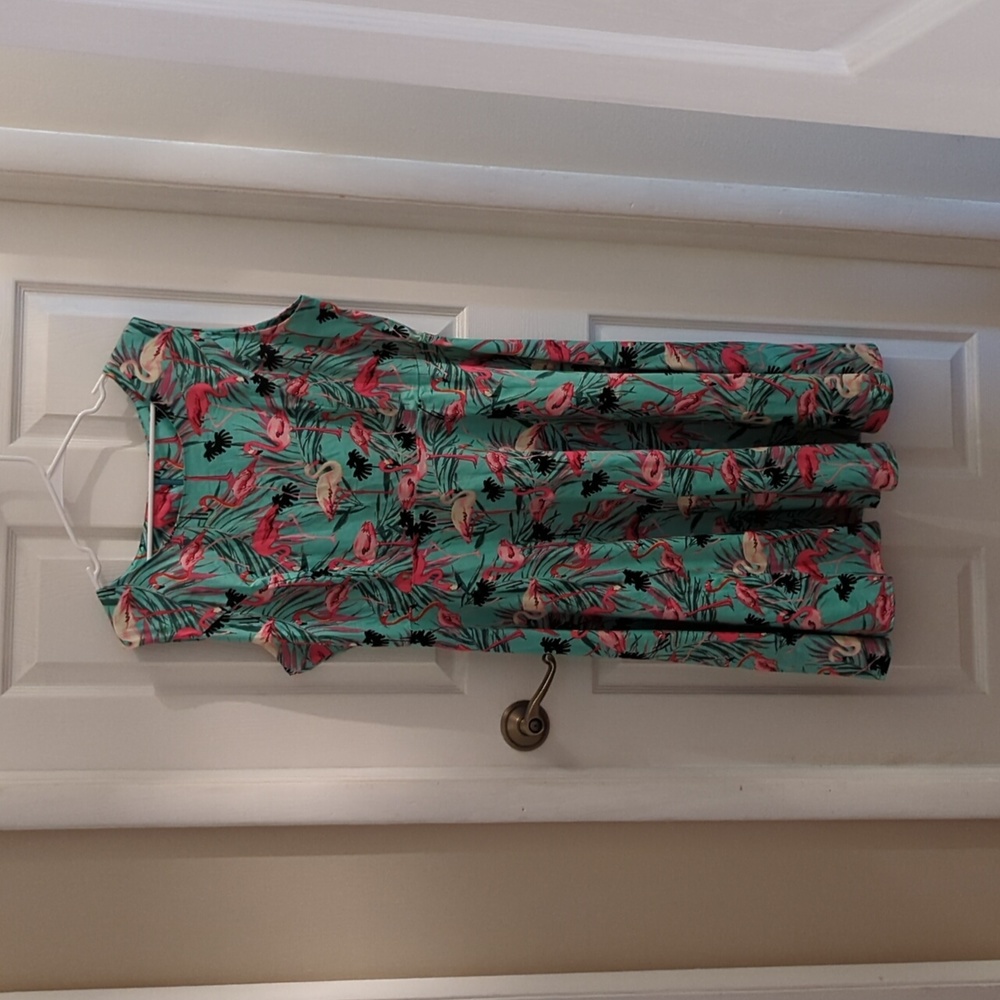 Flamingo Print Dress
